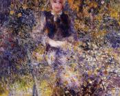 Young Woman on a Bench - 皮埃尔·奥古斯特·雷诺阿